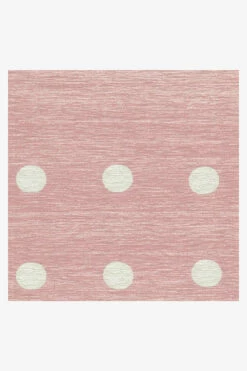 Hot Sale ❤️ Ruggable Dot Border Pink Rug ✨ -Area Rugs Sales Store dot border pink D RC 0112 57 V2