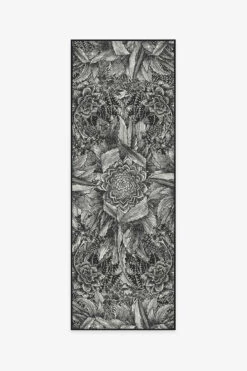 Buy 🔥 Ruggable Echeveria Black Rug 🔥 -Area Rugs Sales Store echeveria black B RC FF006 27