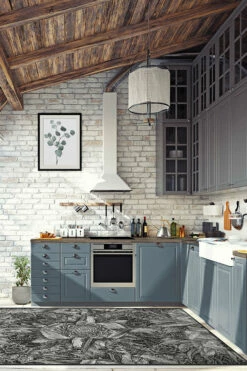 Buy 🔥 Ruggable Echeveria Black Rug 🔥 -Area Rugs Sales Store echeveria black C RC FF006 57