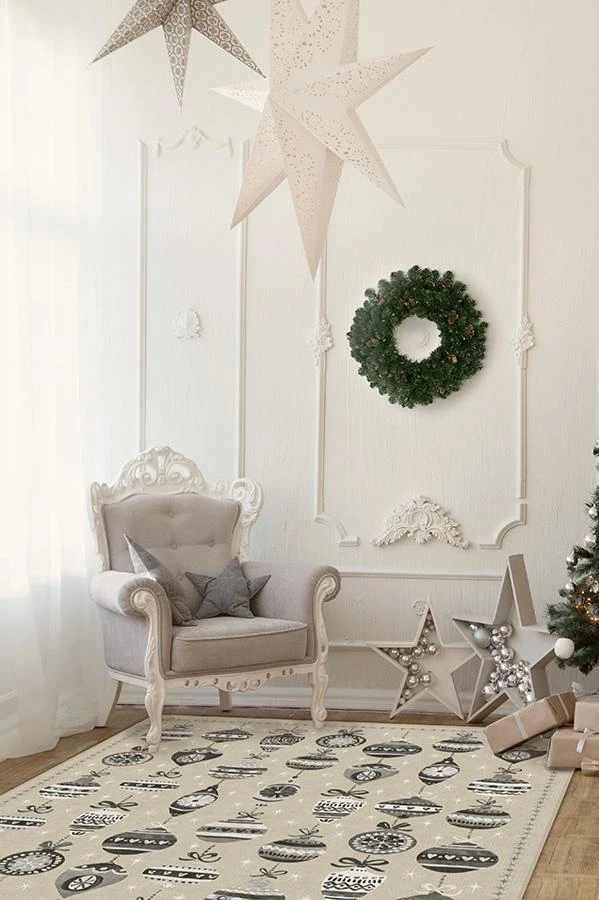 Flash Sale ๐ Ruggable Festive Garland Warm Grey Rug ๐ 4 Flash Sale ๐ Ruggable Festive Garland Warm Grey Rug ๐ - Image 4