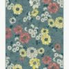 Cheapest 🔥 Ruggable Floret Teal Blue Rug ⭐