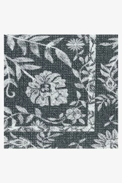 Best Sale 🛒 Ruggable Outdoor Fontaine Black Rug 👍 -Area Rugs Sales Store fontaine black D RC LH021 27