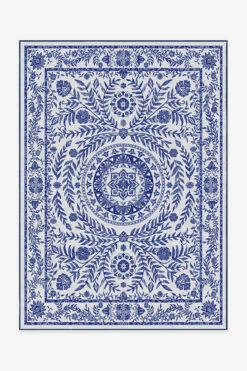 Promo 🔥 Ruggable Outdoor Fontaine Delft Blue Rug ✨