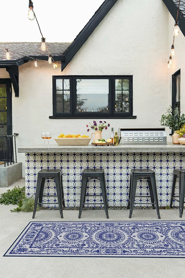 Promo 🔥 Ruggable Outdoor Fontaine Delft Blue Rug ✨ 8 Promo 🔥 Ruggable Outdoor Fontaine Delft Blue Rug ✨ - Image 8