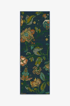 Deals ⌛ Ruggable Frida Floral Navy Rug 🧨 -Area Rugs Sales Store frida floral navy A RC 0427 27 V3