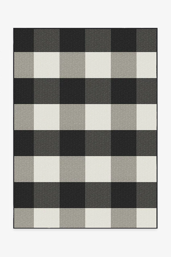 Best Sale 🛒 Ruggable Outdoor Gingham Plaid Black & White Rug ⭐ 1 Best Sale 🛒 Ruggable Outdoor Gingham Plaid Black & White Rug ⭐