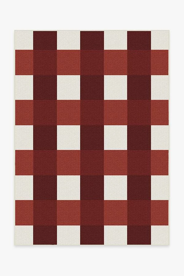 Cheapest ๐ Ruggable Outdoor Gingham Plaid Red & White Rug ๐ 1 Cheapest ๐ Ruggable Outdoor Gingham Plaid Red & White Rug ๐
