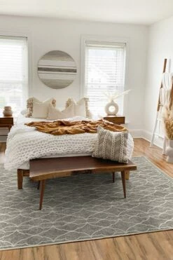 Deals 🥰 Ruggable Grogu Trellis Ash Grey Rug ⌛ -Area Rugs Sales Store grogu trellis ash grey C RC SW025 57