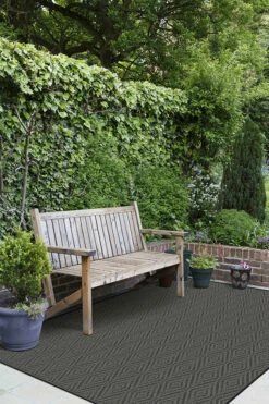 Hot Sale 🥰 Ruggable Outdoor Halo Diamond Grey Rug ❤️ -Area Rugs Sales Store halo diamond grey c rc od005 57 v2