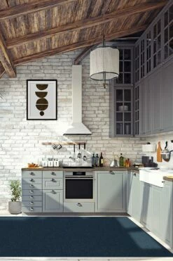 Budget 🤩 Ruggable Heathered Solid Navy Rug 🔔 -Area Rugs Sales Store heathered solid navy C RC PU003 57