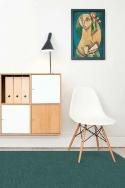 Buy 🧨 Ruggable Heathered Solid Teal Blue Rug 🎁 -Area Rugs Sales Store heathered solid teal blue C RC PU004 57