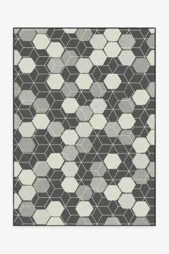 Brand new 🛒 Ruggable Outdoor Honeycomb Black Rug 🔔