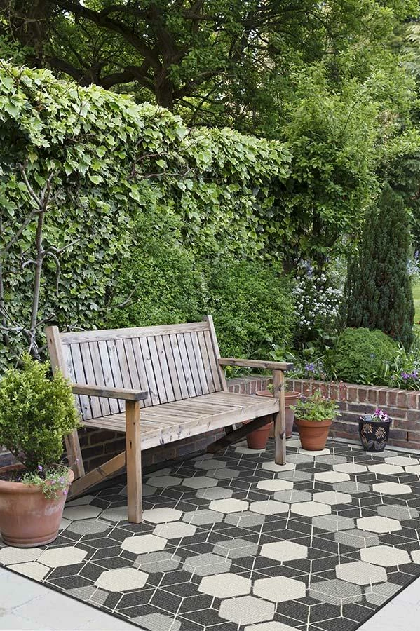 Brand new ๐ Ruggable Outdoor Honeycomb Black Rug ๐ 4 Brand new ๐ Ruggable Outdoor Honeycomb Black Rug ๐ - Image 4