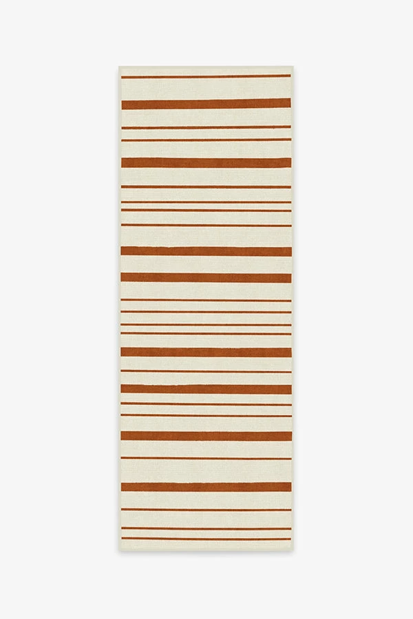 Flash Sale 😀 Ruggable Hudson Stripe Rust Orange Rug 👏 5 Flash Sale 😀 Ruggable Hudson Stripe Rust Orange Rug 👏 - Image 5