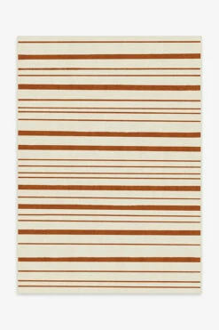 Flash Sale 😀 Ruggable Hudson Stripe Rust Orange Rug 👏