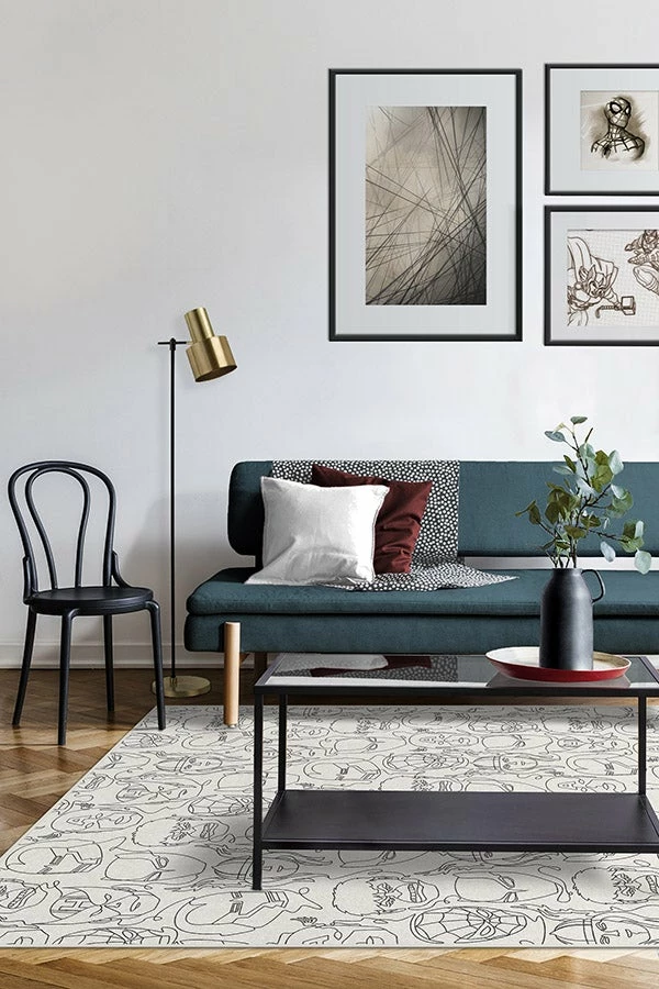 Best Pirce 🎉 Ruggable Infinite Heroes Ink Black Rug 🌟 4 Best Pirce 🎉 Ruggable Infinite Heroes Ink Black Rug 🌟 - Image 4