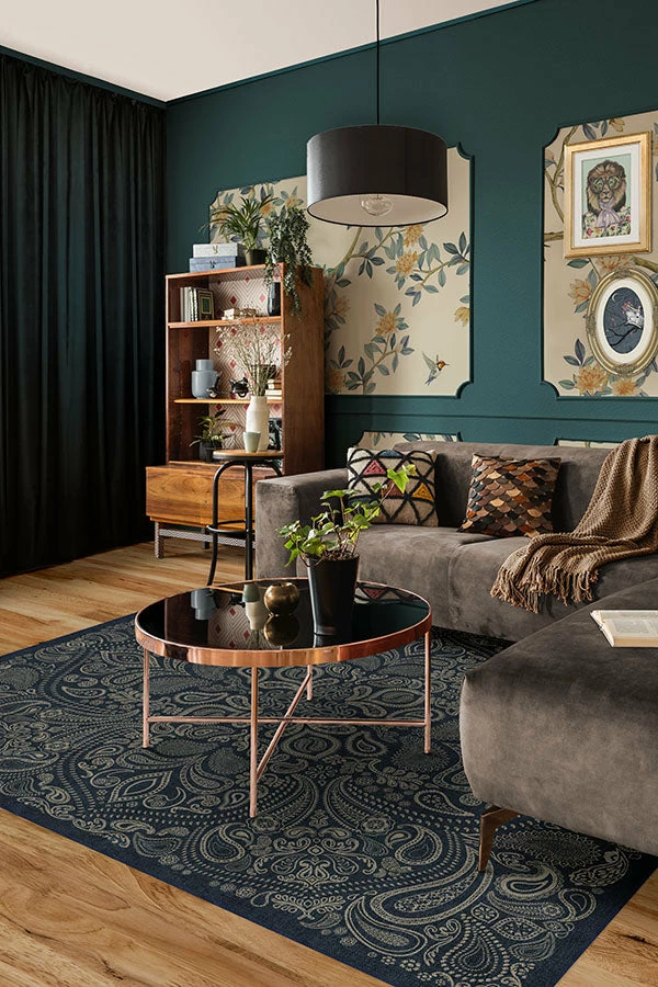 New ⭐ Ruggable Iris Apfel Paisley Prom Midnight Rug 🎁 4 New ⭐ Ruggable Iris Apfel Paisley Prom Midnight Rug 🎁 - Image 4