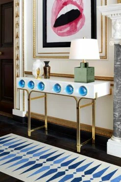 Flash Sale 🎉 Ruggable Jonathan Adler Carnaby Mykonos Blue Rug 🎁 -Area Rugs Sales Store jonathan adler carnaby mykonos blue C RC JA006 27