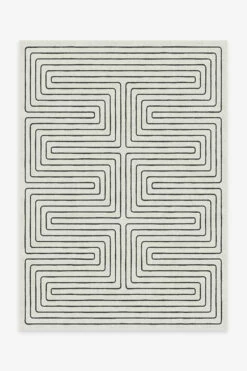 Outlet โญ Ruggable Jonathan Adler Labyrinth Black & Ivory Rug ๐