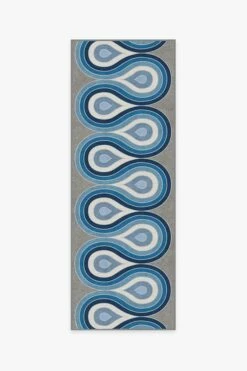 Outlet 😉 Ruggable Jonathan Adler Milano Blue Steel Rug 🤩 -Area Rugs Sales Store jonathan adler milano blue steel B RC JA004 27