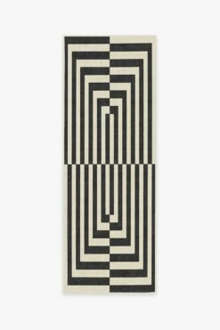 Cheapest 🎉 Ruggable Jonathan Adler Op Art Charcoal Rug ⭐ -Area Rugs Sales Store jonathan adler op art charcoal B RC JA011 27
