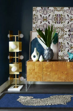 Deals 🔔 Ruggable Jonathan Adler Snow Leopard Sapphire Rug 🔥 -Area Rugs Sales Store jonathan adler snow leopard sapphire C RC JA033 27