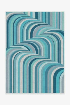 New ๐ฅฐ Ruggable Jonathan Adler Waterfall Ocean Blue Rug โ