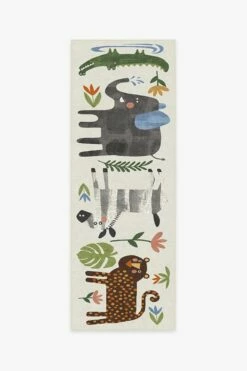 Best Sale 💯 Ruggable Jungle Safari Multicolor Rug 👍 -Area Rugs Sales Store jungle safari multicolor A RC SK007 27