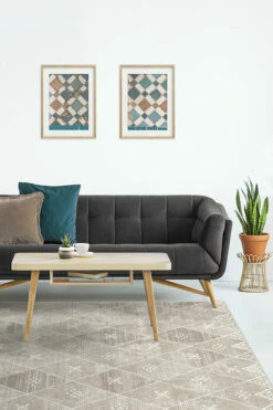 Brand new ❤️ Ruggable Kavi Diamond Silver Rug ⌛ -Area Rugs Sales Store kavi diamond silver C RC 0346 57 V2