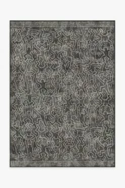 Best Sale 🎁 Ruggable Keith Haring Balancing Act Black ✔️