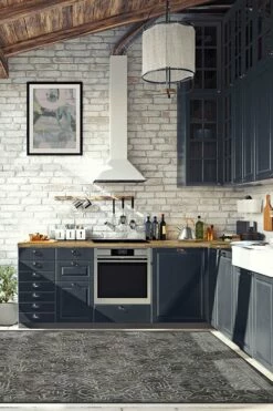 Best Sale 🎁 Ruggable Keith Haring Balancing Act Black ✔️ -Area Rugs Sales Store keith haring balancing act black C RC KH010 57