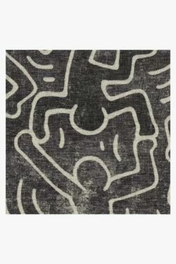 Best Sale 🎁 Ruggable Keith Haring Balancing Act Black ✔️ -Area Rugs Sales Store keith haring balancing act black D RC KH010 27