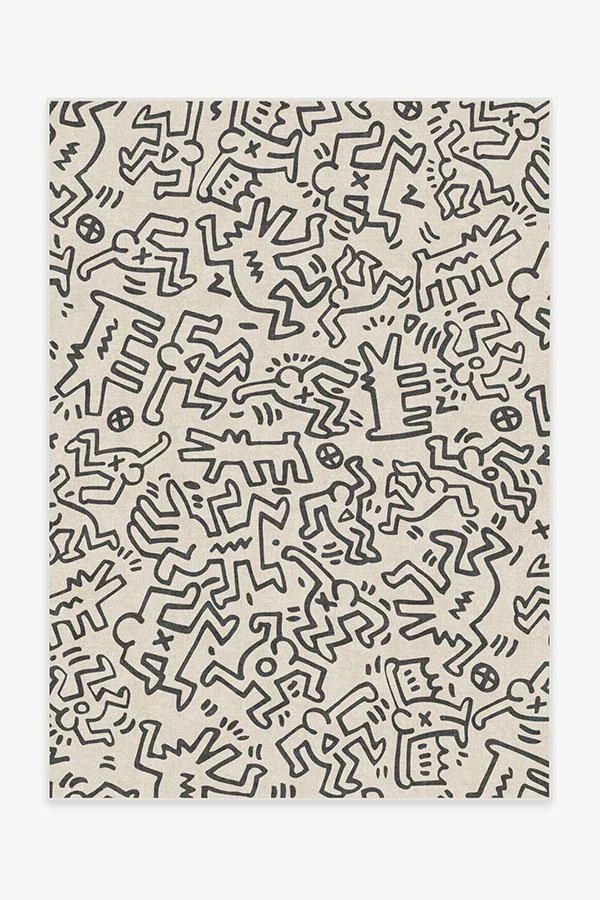 Cheap 😍 Ruggable Keith Haring Block Party Black & Ivory 🛒 2 Cheap 😍 Ruggable Keith Haring Block Party Black & Ivory 🛒 - Image 2