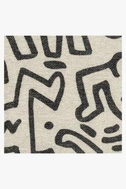 Cheap 😍 Ruggable Keith Haring Block Party Black & Ivory 🛒 10 Cheap 😍 Ruggable Keith Haring Block Party Black & Ivory 🛒 -Area Rugs Sales Store keith haring block party black ivory D RC KH018 57