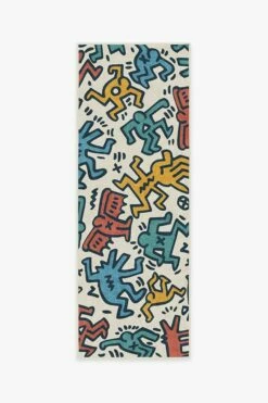 Cheap 😍 Ruggable Keith Haring Block Party Multicolor 😀 -Area Rugs Sales Store keith haring block party multicolor B RC KH019 27