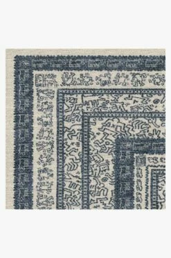 Wholesale ✨ Ruggable Keith Haring Delancey Ivory & Blue 🌟 -Area Rugs Sales Store keith haring delancey ivory blue D RC KH012 57