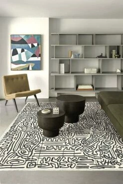 Discount ๐คฉ Ruggable Keith Haring Freestyle Black & Ivory ๐ฏ 11 Discount ๐คฉ Ruggable Keith Haring Freestyle Black & Ivory ๐ฏ -Area Rugs Sales Store keith haring freestyle black ivory C RC KH022 57