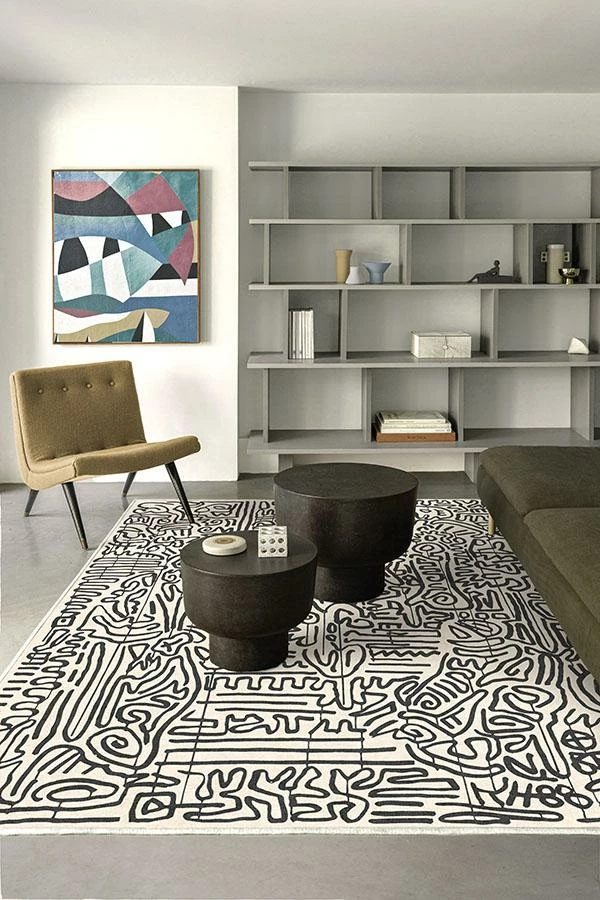 Discount ๐คฉ Ruggable Keith Haring Freestyle Black & Ivory ๐ฏ 4 Discount ๐คฉ Ruggable Keith Haring Freestyle Black & Ivory ๐ฏ - Image 4