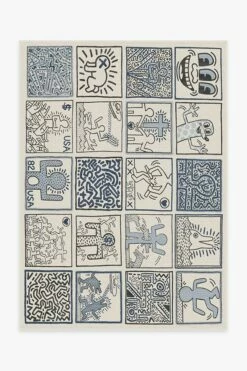 Hot Sale 🌟 Ruggable Keith Haring One Man Show Slate Blue ⌛