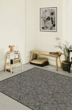 Best deal 😀 Ruggable Lacis Damask Charcoal Rug 🛒 -Area Rugs Sales Store lacis damask charcoal C RC MT018 57 4c3f3c60 b19d 4e81 96ae fe6a7068002d