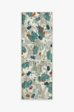 Flash Sale 🎉 Ruggable Leona Teal Rug 😀 -Area Rugs Sales Store leona teal A RC 0669 27 V2