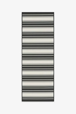 Best Pirce 🔔 Ruggable Outdoor Marina Stripe Black Rug ✨ 13 Best Pirce 🔔 Ruggable Outdoor Marina Stripe Black Rug ✨ -Area Rugs Sales Store marina stripe black B RC TR009 27