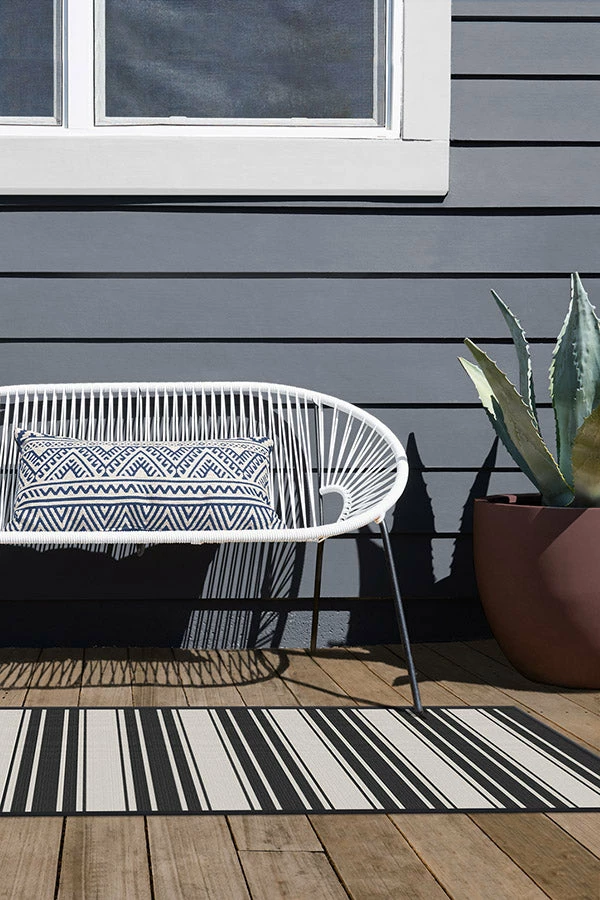 Best Pirce 🔔 Ruggable Outdoor Marina Stripe Black Rug ✨ 8 Best Pirce 🔔 Ruggable Outdoor Marina Stripe Black Rug ✨ - Image 8