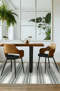 Cheapest 💯 Ruggable Outdoor Marina Stripe Grey Rug 👏 -Area Rugs Sales Store marina stripe grey C RC TR010 57 V2