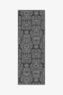 Budget 🥰 Ruggable Marvel Damask Charcoal Rug 🎁 -Area Rugs Sales Store marvel damask charcoal B RC MV023 27