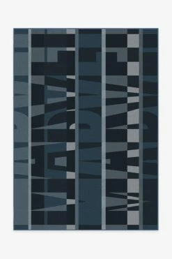 Best Sale 🛒 Ruggable Marvel Logo Slate Blue Rug 😍