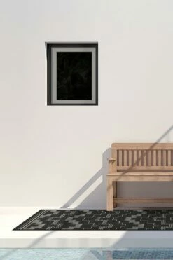 New 🎉 Ruggable Outdoor Meseta Black Rug 🧨 -Area Rugs Sales Store meseta black C RC OD041 27