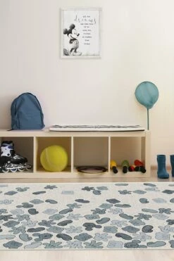 Flash Sale 🤩 Ruggable Mickey All Over Slate Blue Rug 👏 -Area Rugs Sales Store mickey all over slate blue C RC DY018 57