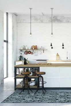 Budget 😉 Ruggable Mickey Damask Navy Rug 🌟 -Area Rugs Sales Store mickey damask navy C RC DY029 27