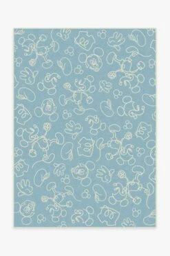 Cheapest 💯 Ruggable Mickey Doodles Blue Rug 🌟